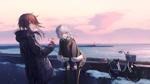 Free anime live / animated wallpapers. 1366x768 Anime Girls Bicycle Outdoors Snow 1366x768 Resolution Hd 4k Wallpapers Images Backgrounds Photos And Pictures
