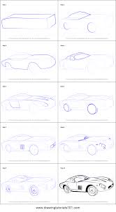 Using very rough and sloppy lines, depict the outlines of the future automobile. Ferrari Car Drawing Easy Step By Step Novocom Top