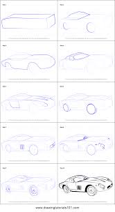 Using very rough and sloppy lines, depict the outlines of the future automobile. Ferrari Car Drawing Easy Step By Step Novocom Top