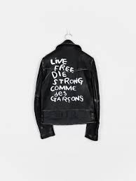 Comme Des Garcons X Lewis Leathers Live Free Die Strong Lightning Rider