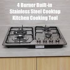 Gas stoves are still the most popular choice for cooker hobs even with the introduction of inductions cookers. 4 Burner Built In Cooktop Stainless Steel Gas Stoves Natural Gas Hob Kitchen Cooking Appliance Cookware Gas Cooker 58x50 Shopee Malaysia