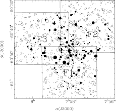 finding chart for stars brighter than v 17 mag the size