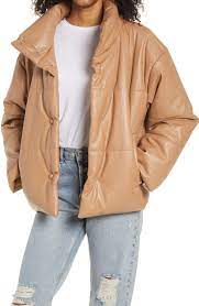 Lulus Weather Or Not Faux Leather Puffer Coat Nordstrom Puffer Jacket Outfit Puffer Coat Beige Puffer Coat Outfit