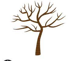 Digital Clip Art Tree With No Leaves Winter Tree Thumb Etsy In 2021 Tree Printable Free Tree Drawing Simple Bare Tree