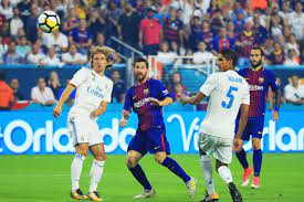 Lionel messi (barcelona) is shown the yellow card for excessive celebration. Barcelona Vs Real Madrid 2017 International Champions Cup Final Score 3 2 Barca Win Miami Clasico Barca Blaugranes