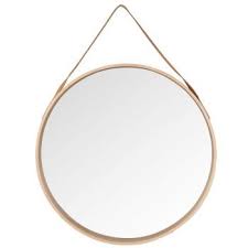 Miroir Rond A Suspendre En Bouleau D59 Miroir Mural Miroir Rond Et Suspendu