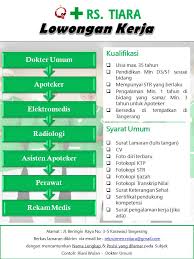 Cari dengan kata kunci lain staf radiologi. Lowongan Kerja Rs Tiara Tangerang Teknologi Elektro Medis
