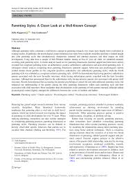 Do you want to know the pros and cons of different parenting styles? Pdf Parenting Styles A Closer Look At A Well Known Concept