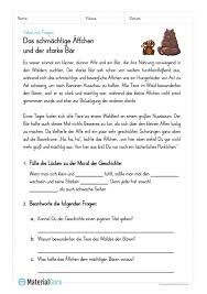 Bildergeschichte hasen(hasen) kostenlose deutsch arbeitsblätter für die 4. Fabeln Materialguru