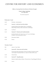 CENTRE FOR HISTORY AND ECONOMICS