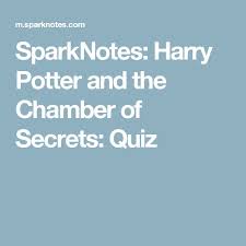 Sparknotes Harry Potter And The Chamber Of Secrets Quiz Organic Chemistry Chamber Of Secrets Chemistry