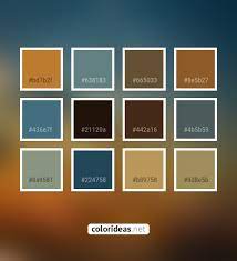 Blue and brown palettes with color ideas for decoration your house, wedding, hair or even nails. Brown And Blue Color Combination