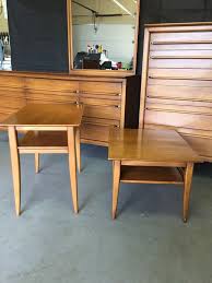 Vintage Mid Century Modern 5 Piece Set Of Impact By Willett Furniture Bedside Table Home Decor