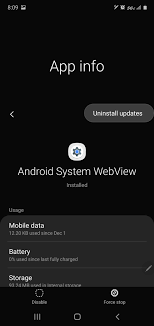 The webview shipped with android 4.4 (kitkat) is based on the same code as chrome for android version 30. Solved Android System Webview Update Problem Samsung Community