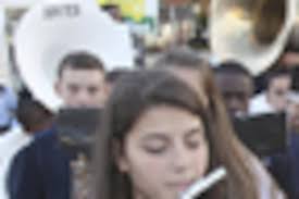 Students in music-oriented school protest proposed bus cuts