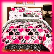 Black And White Polka Dot Twin Comforter 6 8pc Girl Pink Black White Hearts Zebra Polka Dot Twin Full Comforter Bed Set Ebay Bedding Sets Girls Twin Bed Girls Pink Bedding