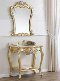 Consolle Stile Barocco In Foglia Oro Con Riporti Foglia Argento Arredamento Barocco Arredamento Arredamento Bagno