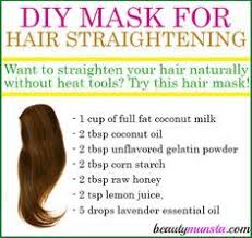 Fuller's earth can help straighten hair naturally. Homemade Hair Straightening Mask Beautymunsta Free Natural Beauty Hacks And More Homemade Hair Products Gelatin Hair Straightening Natural Hair