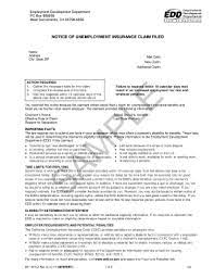 In addition to filing the claim, they must also be on a leave of absence while receiving sdi benefits. Umemployment Ca Fill Online Printable Fillable Blank Pdffiller