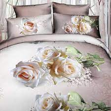 Completo Letto 3d Lenzuola Matrimoniale Sotto Sopra Copricuscini Rose Bianche 12 40 Lenzuola Set Di Biancheria Da Letto Matrimoniale