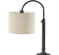 Barton 25 inch 100 watt Antique Bronze Table Lamp Portable Light