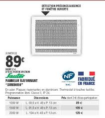 Maybe you would like to learn more about one of these? Offre Panneau Rayonnant Sundoro Sauter Chez Eleclerc Brico