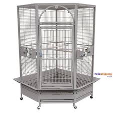 Free Bird Cages Near Me Kings Cages Gc 14022 Corner Cage 54x42x72 In 2020 Parrot Cage Pet Bird Cage African Grey