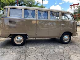 Image result for Brown Beige 1950 VW Bus