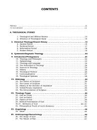 Taxonomic Charts Of Theology And Biblical Studies
