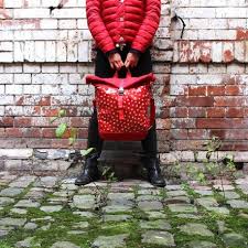 Einzeltasche Lunares Rot Fahrradtasche Radtasche Fahrrad