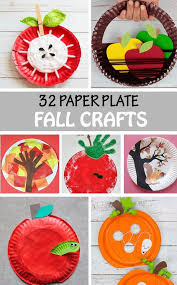 32 Paper Plate Fall Crafts For Kids Apples Fall Trees Leaves And More Fall Crafts Fall Crafts For Kids Easy Fall Crafts