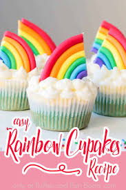 These rainbow cupcakes are so bright and cheery. Make These Adorable Rainbow Cupcakes Super Quick