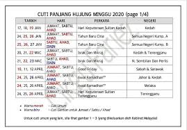 Ini daftar libur nasional dan cuti bersama 2020. Cempedak Cheese Cuti Panjang Hujung Minggu Tahun 2020 Facebook