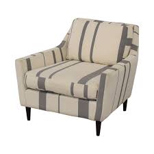 Unique modern black metal contemporary chair with magic white seat. 78 Off West Elm West Elm Everett Grey And White Striped Accent Chair Chairs