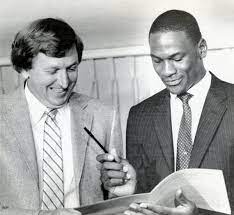 Michael jordan gets drafted to the bulls 3rd overall out of unc June 20 1984 Apologetic Bulls Stuck With Michael Jordan Chicago Tribune