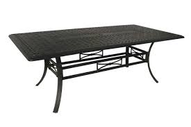 Antique black cast aluminum rectangular outdoor dining table with umbrella hole. Jet Black Rectangular Aluminum Outdoor Patio Dining Table With Umbrella Hole Side Console Outdoor Coffee Table With Umbrella Hole Bathrooms Pepperfry Teapoy Coastal End Table Square Glass Side Table Teak Nesting Tables