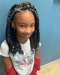 Mixed Black And Blue Braids Key On Instagram Some Of My Back To School Babies These Churren Made My Back Hurt And Repeatedly Say Kids Hairstyles Kids Braided Hairstyles Hair Styles