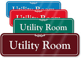 Utility Room Signs