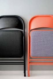 Transform A Boring Folding Chair And Use It As Additional Seating Folding Chair Makeover Chair Makeover Colorful Diy