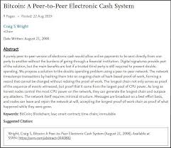 Please log in to take part in the discussion (add own reviews or comments). Craig Wright Posts Bitcoin White Paper It Is Time To Own My Invention