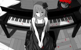 Anime girls anime vocaloid megurine luka gun wings debris falling wallpaper. Black White Red Other Anime Background Wallpapers On Desktop Nexus Image 1574566