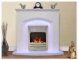 Flat wall fireplaces, often referred to as slimline fireplaces, are available in both traditional and modern styles, with a varied choice of materials, including marble mantels and wooden surrounds, with cast iron fireplace inserts and fascias to perfectly complement the quality electric fires. Modern White Flat Wall 2kw Electric Fire Surround Set Complete Fireplace With Led Light With Brushed Steel Fire Buy Online In Burundi At Burundi Desertcart Com Productid 104724100
