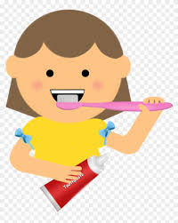 # life # teeth # clean # daily # cleaning. Brushing Girl Brushing Teeth Clipart Png Free Transparent Png Clipart Images Download