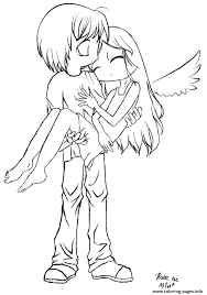 Free angel coloring pages for adults. Fallen Angels Anime Coloring Pages Printable