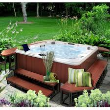 Cal Metro 21 In X 58 In X 14 In 2 Tier Spa Step In Mahogany Cm956 Csm The Home Depot In 2020 Hot Tub Landscaping Hot Tub Garden Hot Tub Patio