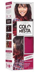 Hair dye washes out when color molecules don't fully penetrate into the hair's cortex or when the color molecules are too small to stay inside the hair's cortex. L Oreal Paris Colorista Semi Permanent For Brunette Hair Red30 Red Loral Temporary Hair Color Semi Permanent Hair Color Permanent Hair Color