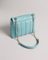 Leather Puffer Quilt Detail Mini Xbody Bag Teal Bags Ted Baker