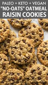 In a large bowl, cream butter, beat in egg, milk and sugar substitute. Paleo Oatmeal Raisin Cookies Keto The Big Man S World