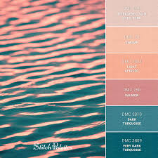 Colors that go well with turquoise. Reflections Embroidery Color Palette With Thread Codes