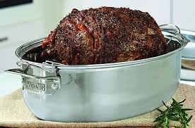 Viking 3 Ply Stainless Steel Oval Roaster With Metal Lid And Rack Roasting Pan Turkey In Roaster Oven Reviews